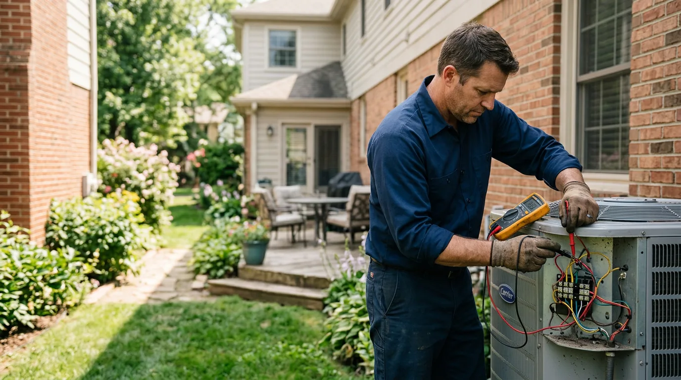 HVAC technician working near Badger, CA
